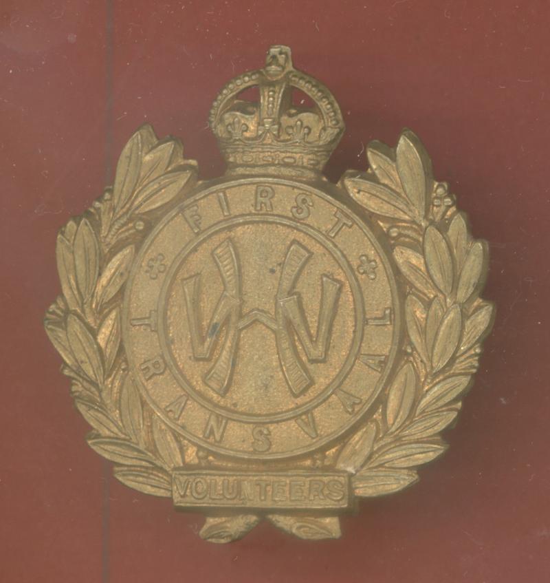 South African. First Transvaal Volunteers cap badge.