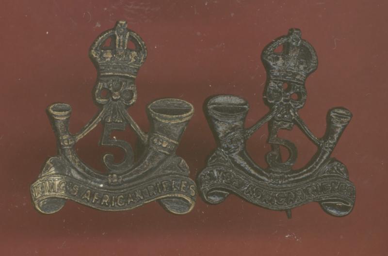 5th King's African Rifles collar badges