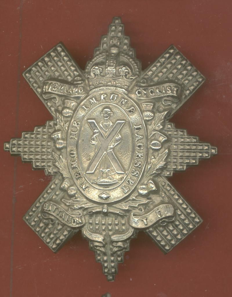 Scottish WW1 Highland Cyclist Battalion glengarry badge