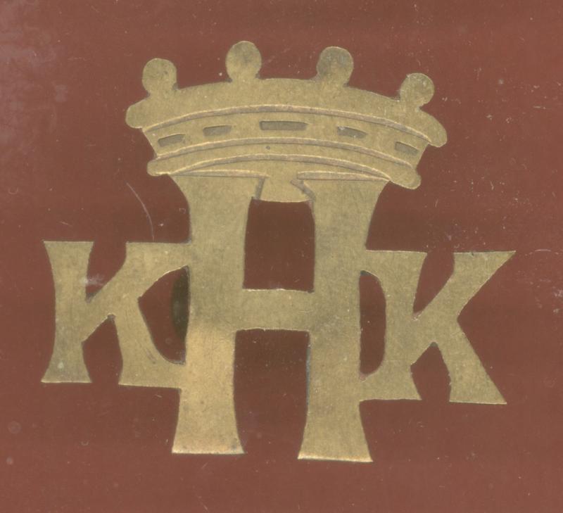 South African Kitchener's Horse sheet brass Boer War slouch hat badge