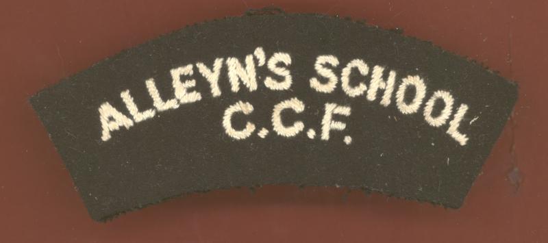 ALLEYN'S SCHOOL / C.C.F. cloth shoulder title