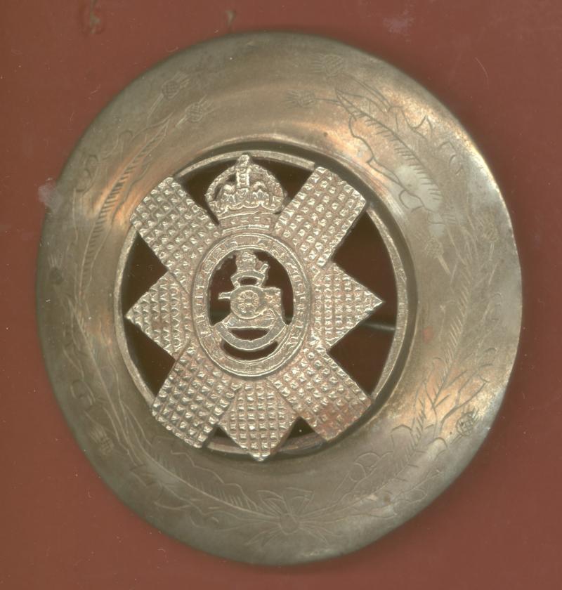 Indian Army Cossipore Artillery Volunteers Pipe Band plaid brooch