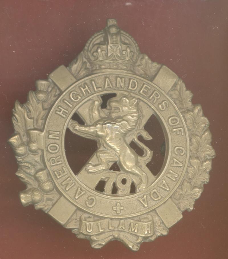 Canadian Militia 79th Cameron Highlanders of Canada glengarry badge