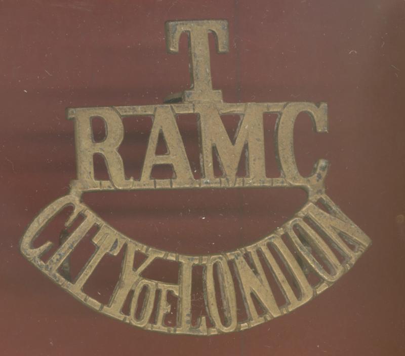 T / RAMC / CITY of LONDON WW1 shoulder title
