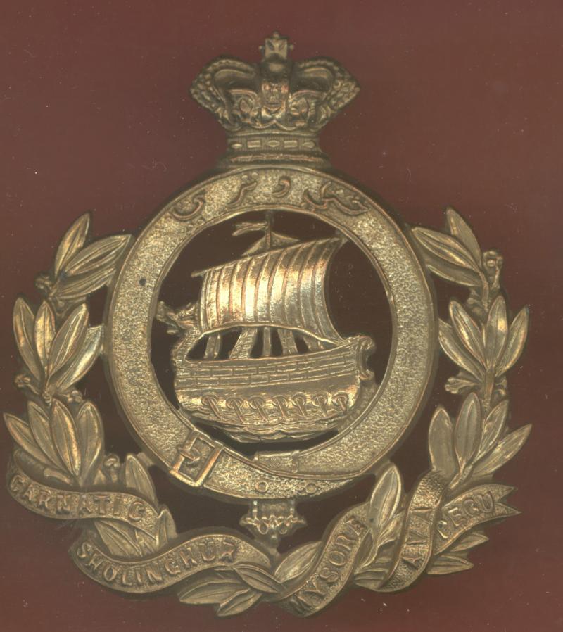 Indian Army 9th Madras Native Infantry Victorian Helmet Plate