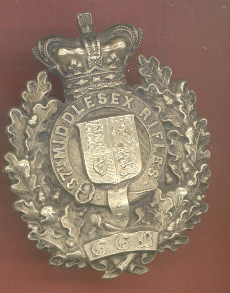 37th Middlesex (St. Giles & St. George's Bloomsbury) Rifle Volunteers Victorian  pouch belt plate circa 1860-80.