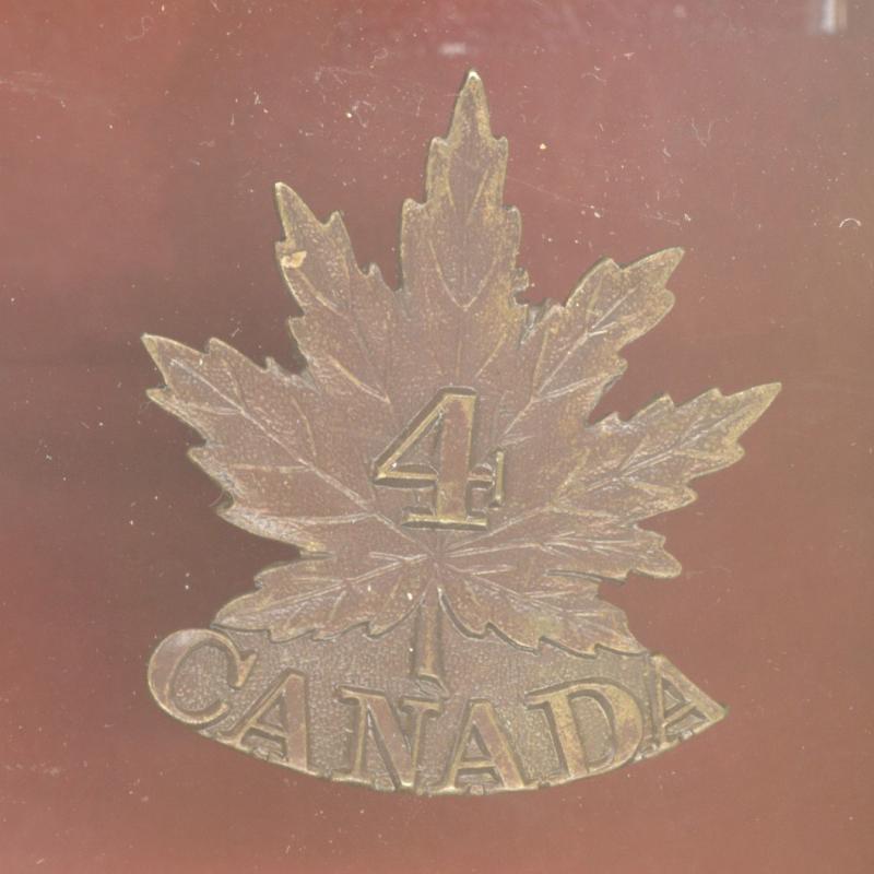Canadian 4th Central Ontario Bn. WW1 CEF Officer's OSD cap badge