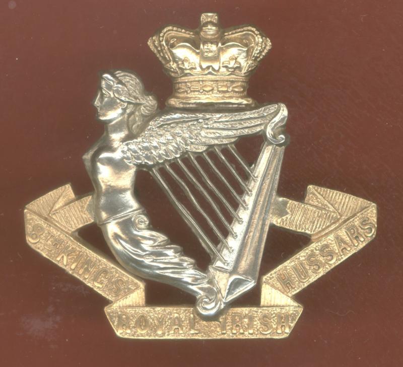 8th King's Royal Irish Hussars Victorian OR's cap badge