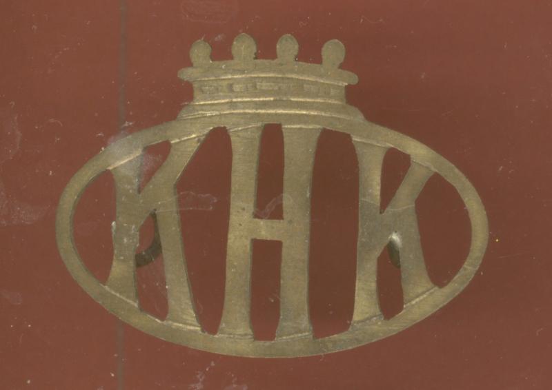 South African Kitchener's Horse sheet brass Boer War slouch hat badge