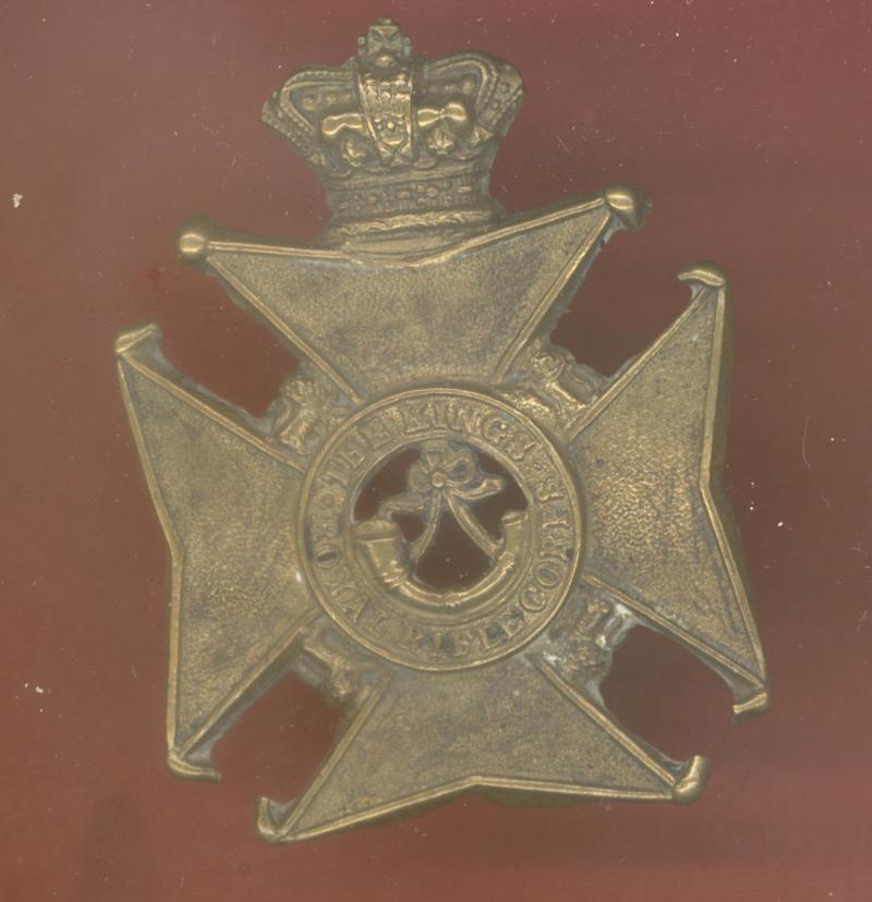 Militia Bn. King's Royal Rifle Corps Victorian OR's glengarry badge