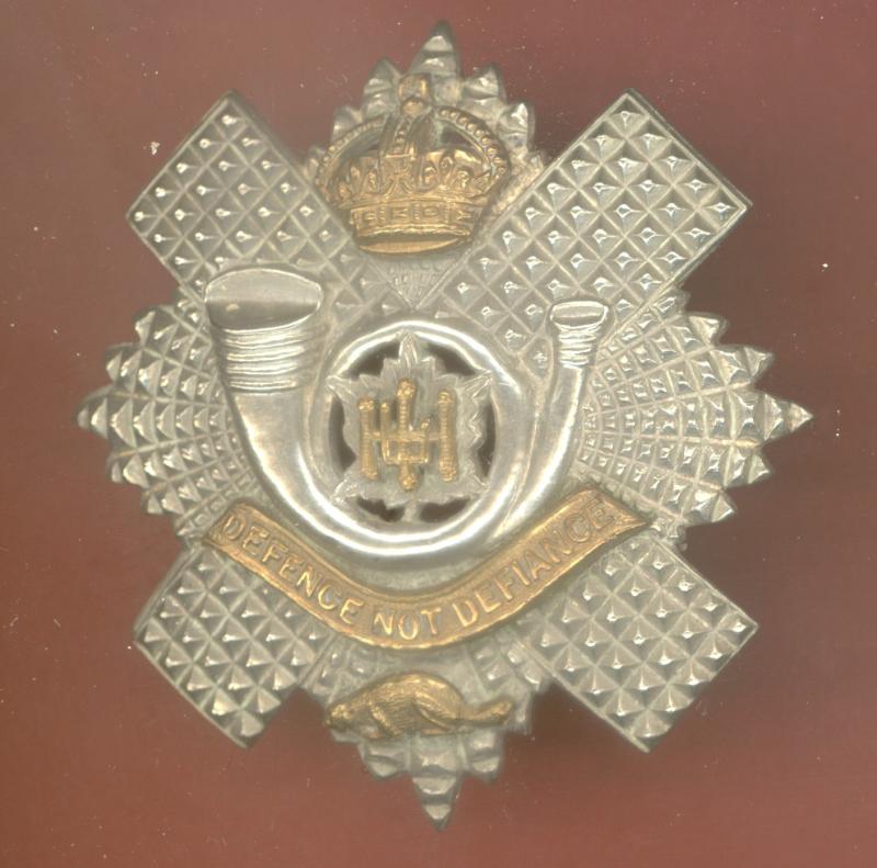 Canadian Highland Light Infantry of Canada Officer's WW2 glengarry badge