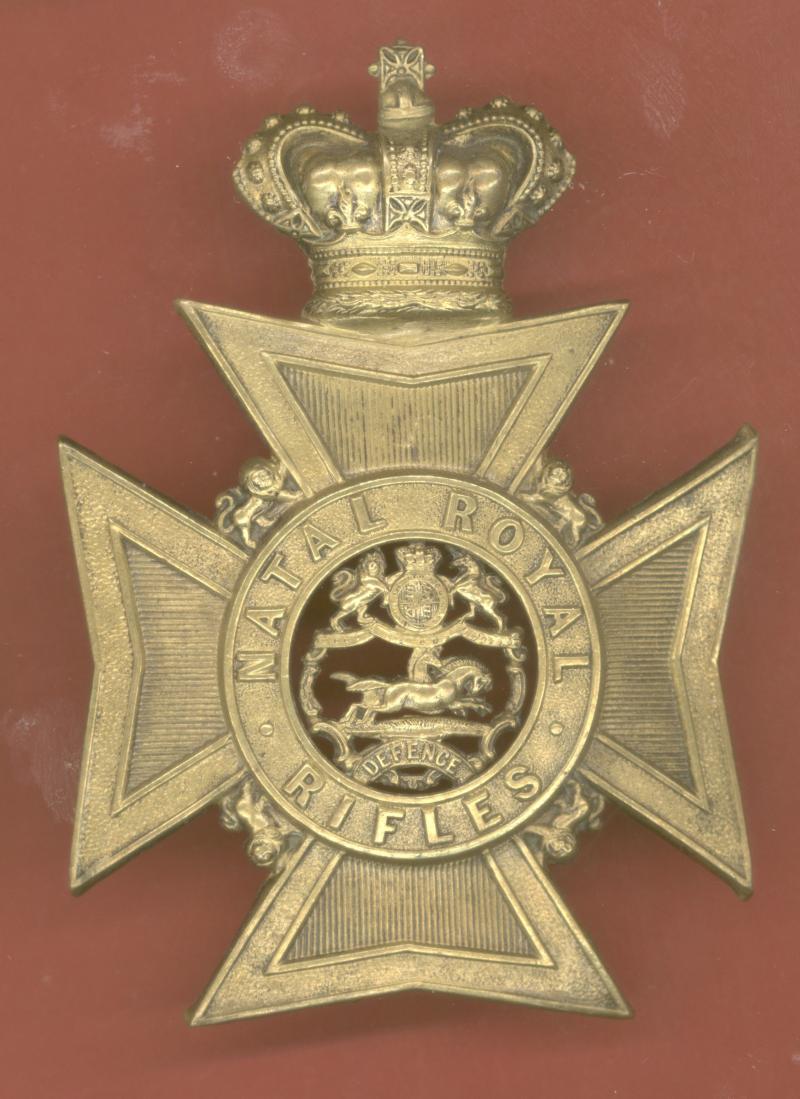 South African Natal Royal Rifles Victorian  helmet plate