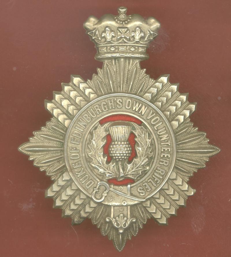 South African Duke of Edinburghs Own Volunteer Rifles Edwardian helmet plate