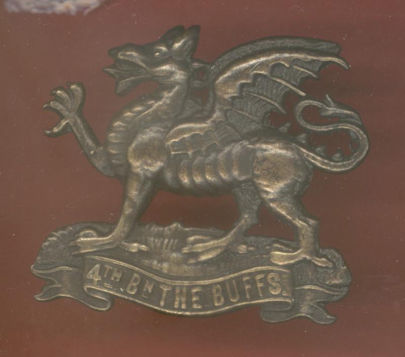 4th Battn. The Buffs Royal East Kent Regt. WW1 cap badge
