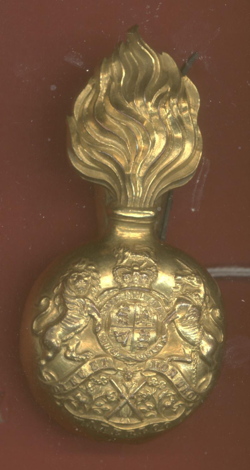 Scottish Royal Scots Greys Victorian NCO's bearskin grenade badge