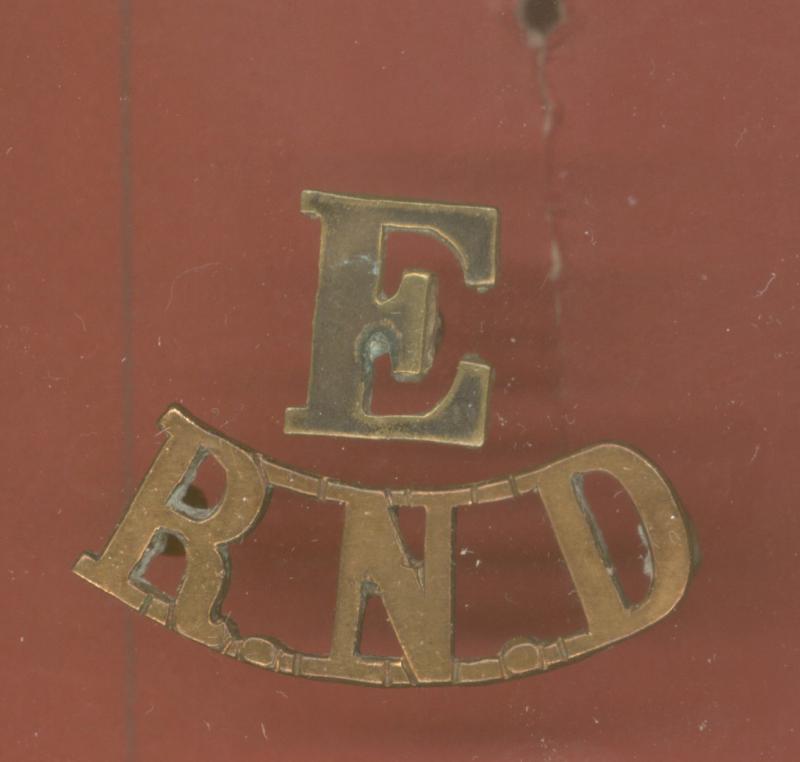 E / R.N.D. Royal Naval Division Engineers WW1 shoulder title