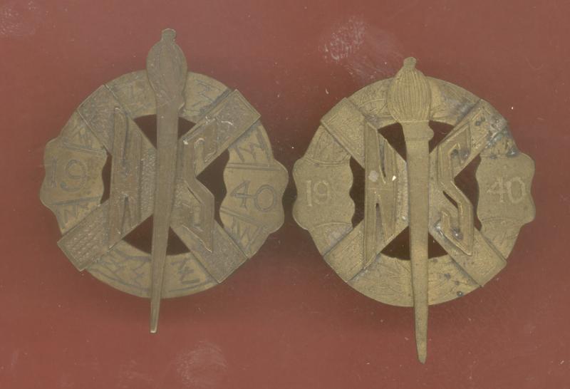 South African Natal Scottish WW2 collar badges