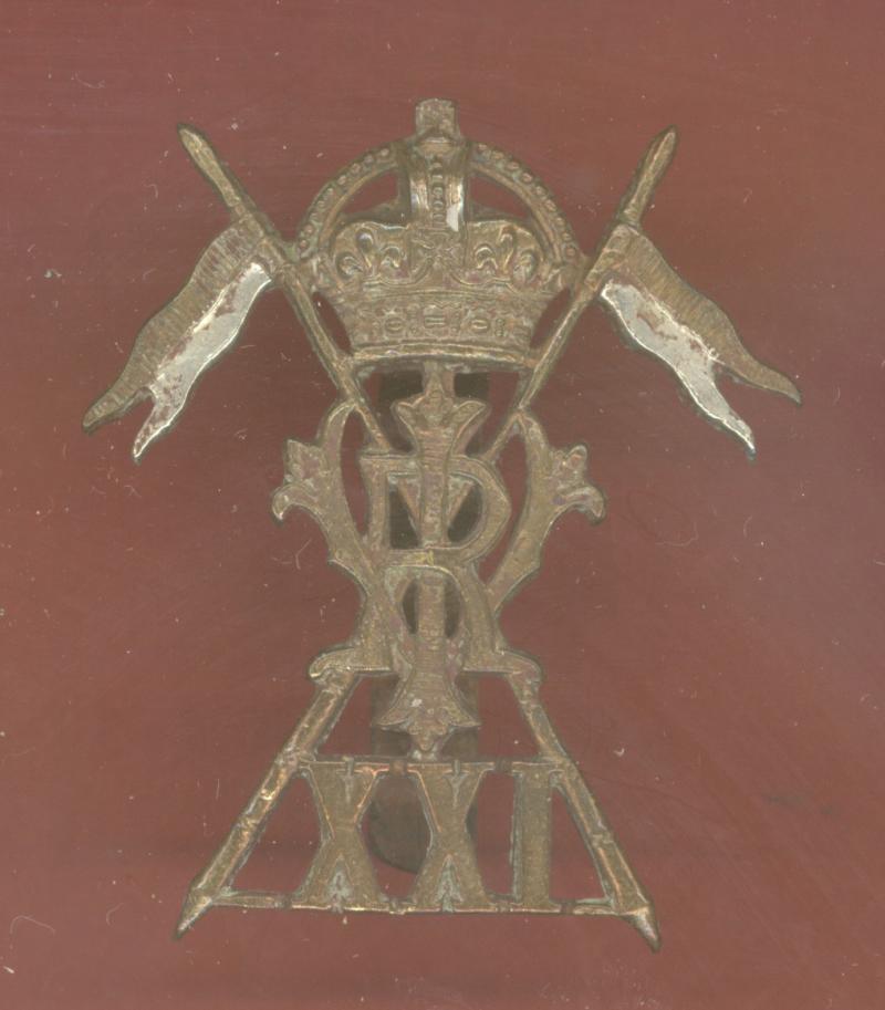 21st (Empress of India's) Lancers WW1 Other Ranks cap badge