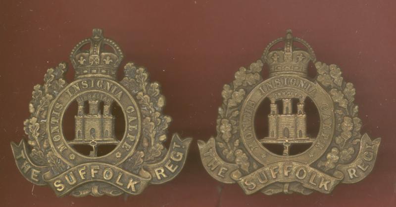 The Suffolk Regiment Officer's OSD collar badges
