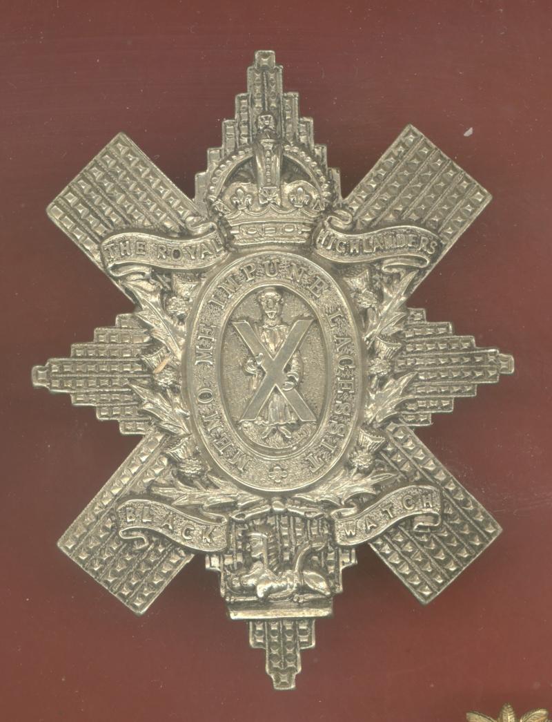 Scottish Black Watch Royal Hldrs WW1 OR's glengarry badge