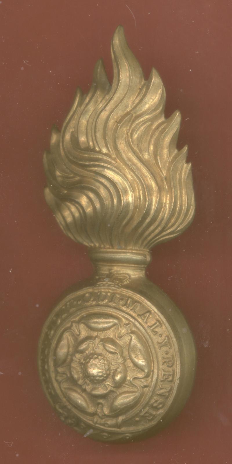 Royal Fusiliers City of London Regt. Victorian OR's fur-cap grenade badge