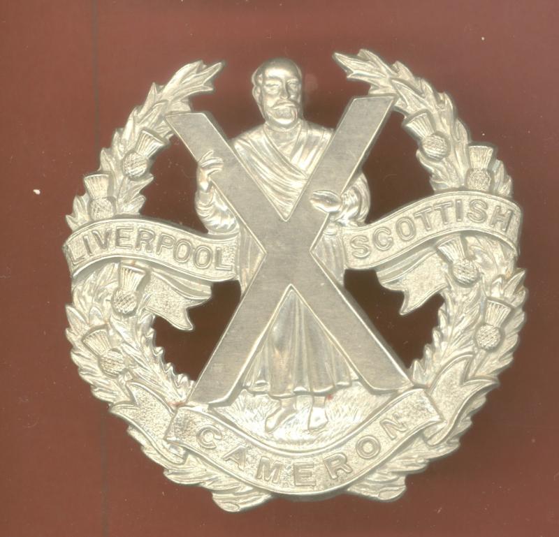 Q.O.Cameron Hldrs Liverpool Scottish glengarry badge