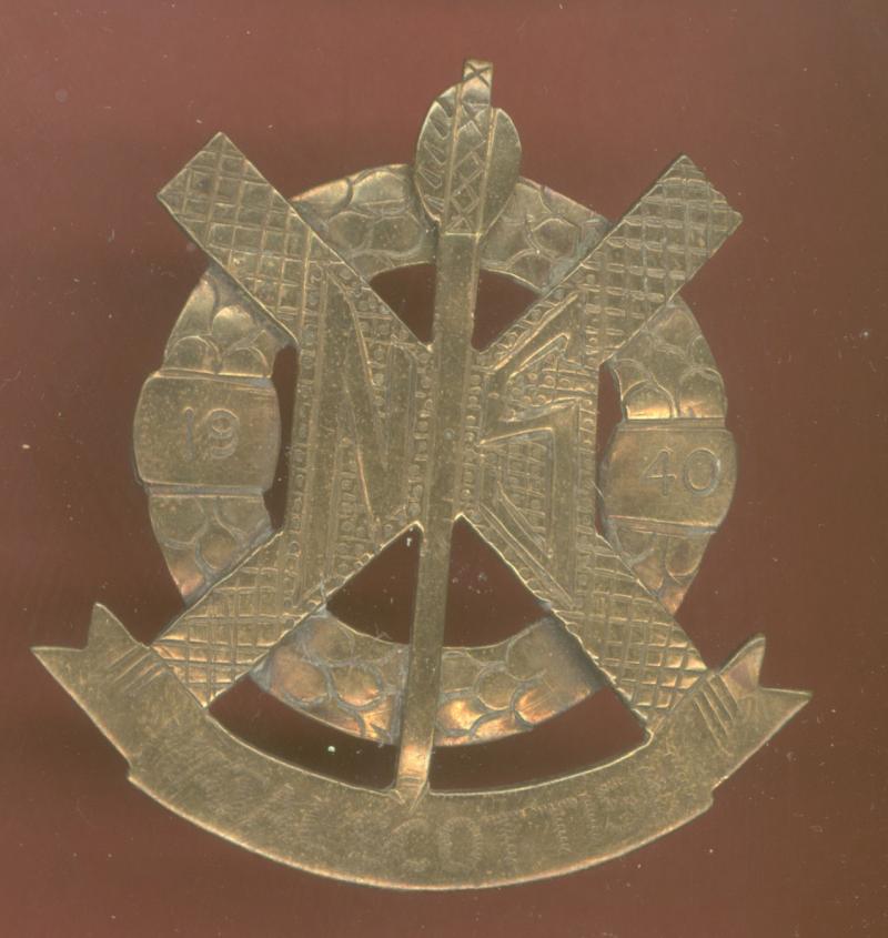 South African Natal Scottish WW2 Officer's cap badge