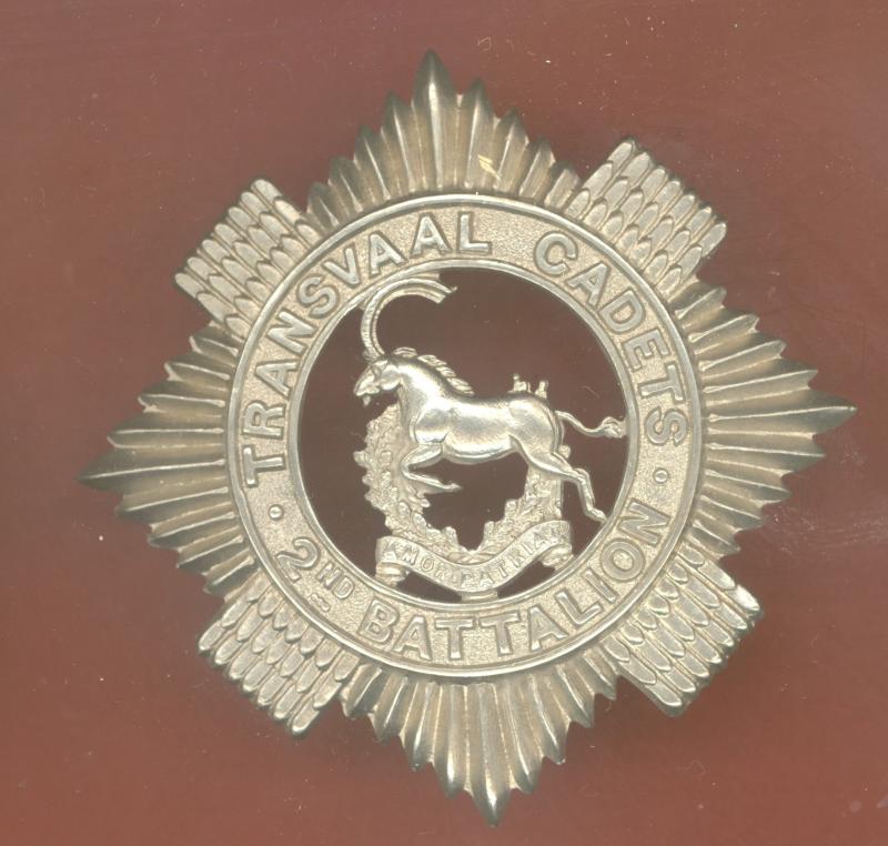South African  Transvaal Cadets 2nd Battalion. OR's glengarry badge