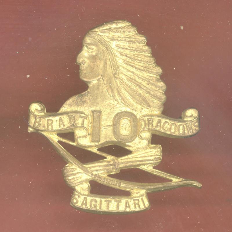 Canadian  10th Brant Dragoons cap badge
