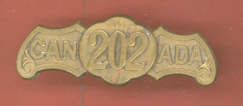 Canada. 202nd Edmonton Sportsmen Battalion  CEF WW1 shoulder title
