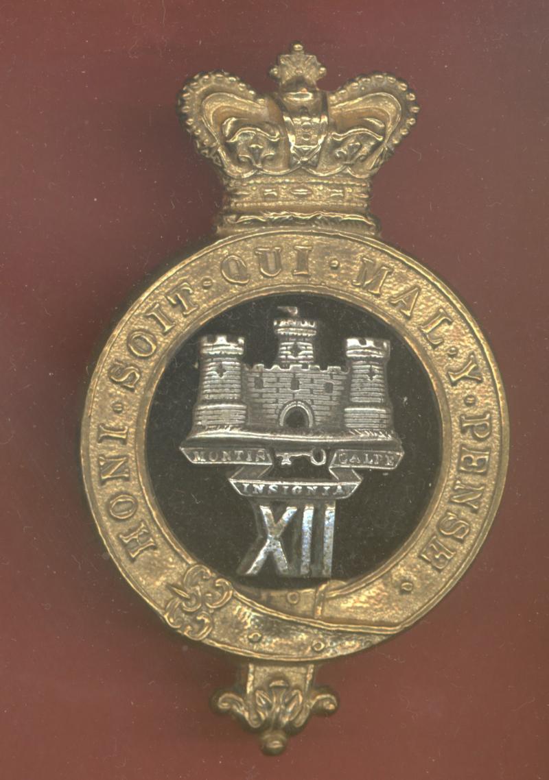 The Suffolk Regiment Victorian Officer's glengarry badge