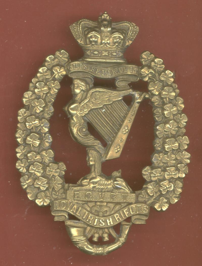 Royal Irish Rifles Militia Battn. Victorian OR's helmet plate