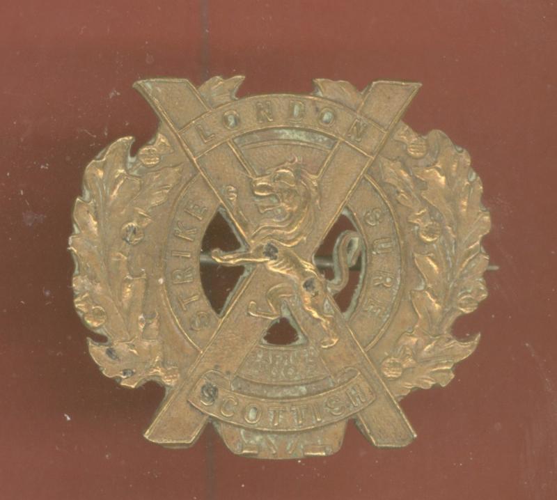 The London Scottish 2nd Battn. Officer's WW1 pagri badge