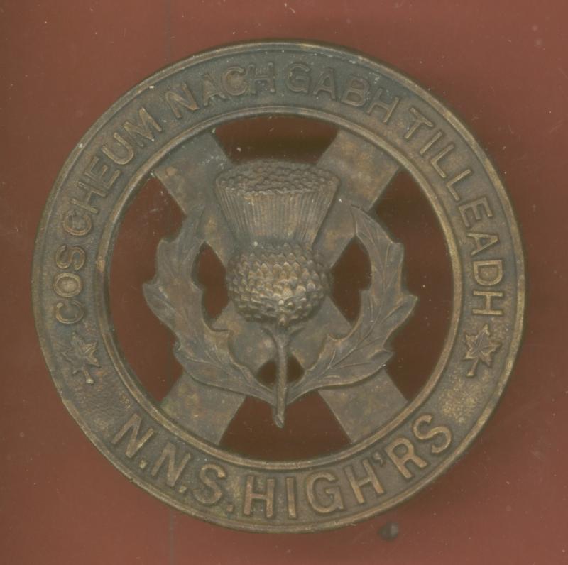 Canadian North Nova Scotia Highlanders  glengarry badge