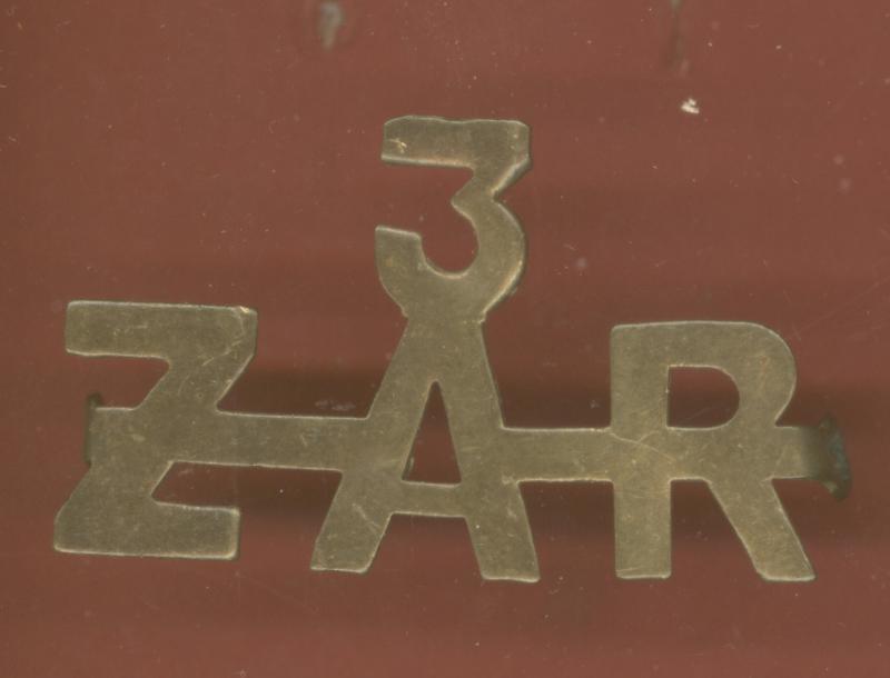 South African 3/ZAR 3rd Zuid Afrikaans Ruiters WW1 shoulder title