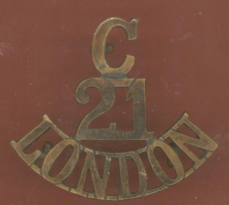 C / 21 / LONDON 21st Bn. London Regiment Cadets shoulder title