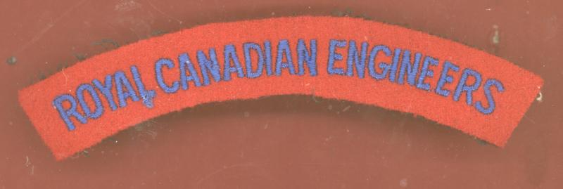 ROYAL CANADIAN ENGINEERS cloth shoulder title