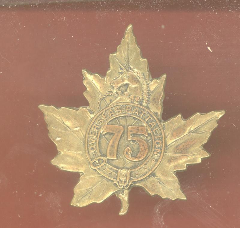 Canadian 75th Toronto Bn. WW1 CEF cap badge