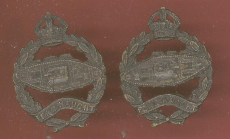 Royal Tank Corps Officer's OSD collar badges