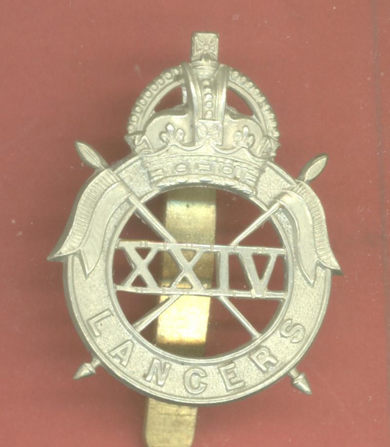 24th Lancers WW2 OR's cap badge