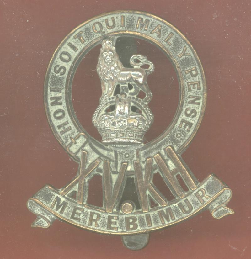 15th King's Hussars WW1 OR's cap badge