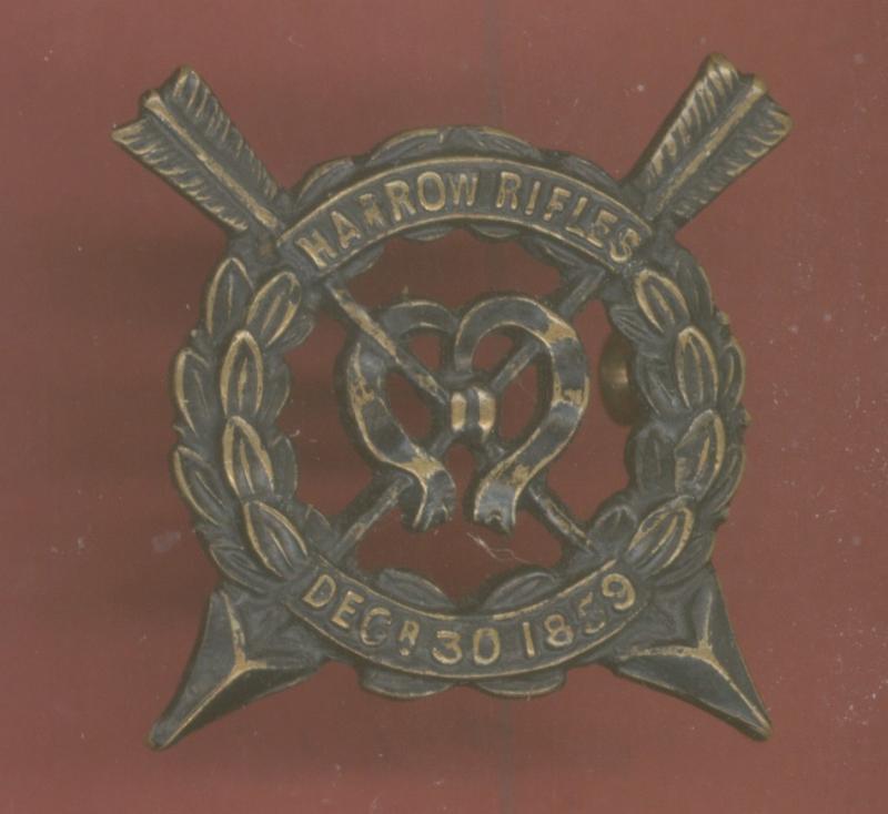 Harrow School (Harrow Rifles) OTC WW1 cap badge