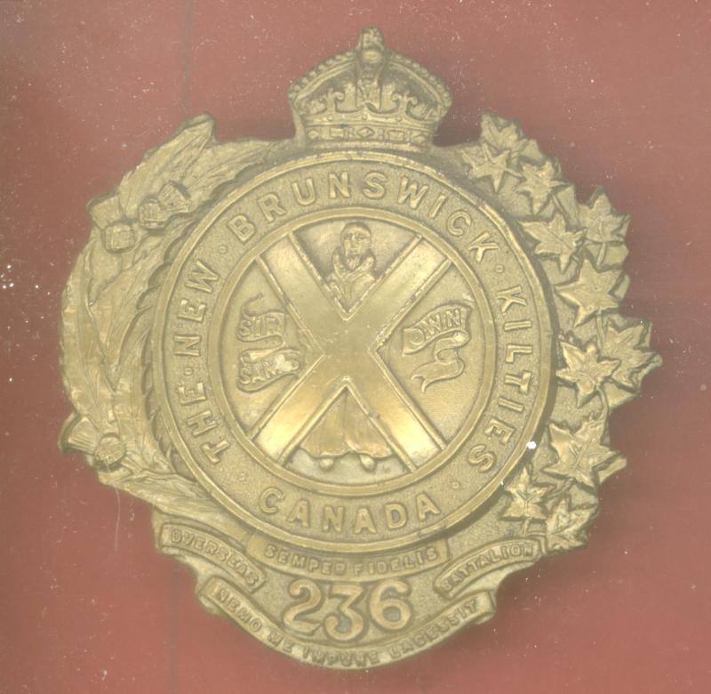 Canadian 236th MacLean Kilties of America Bn.CEF WW1 cap badge