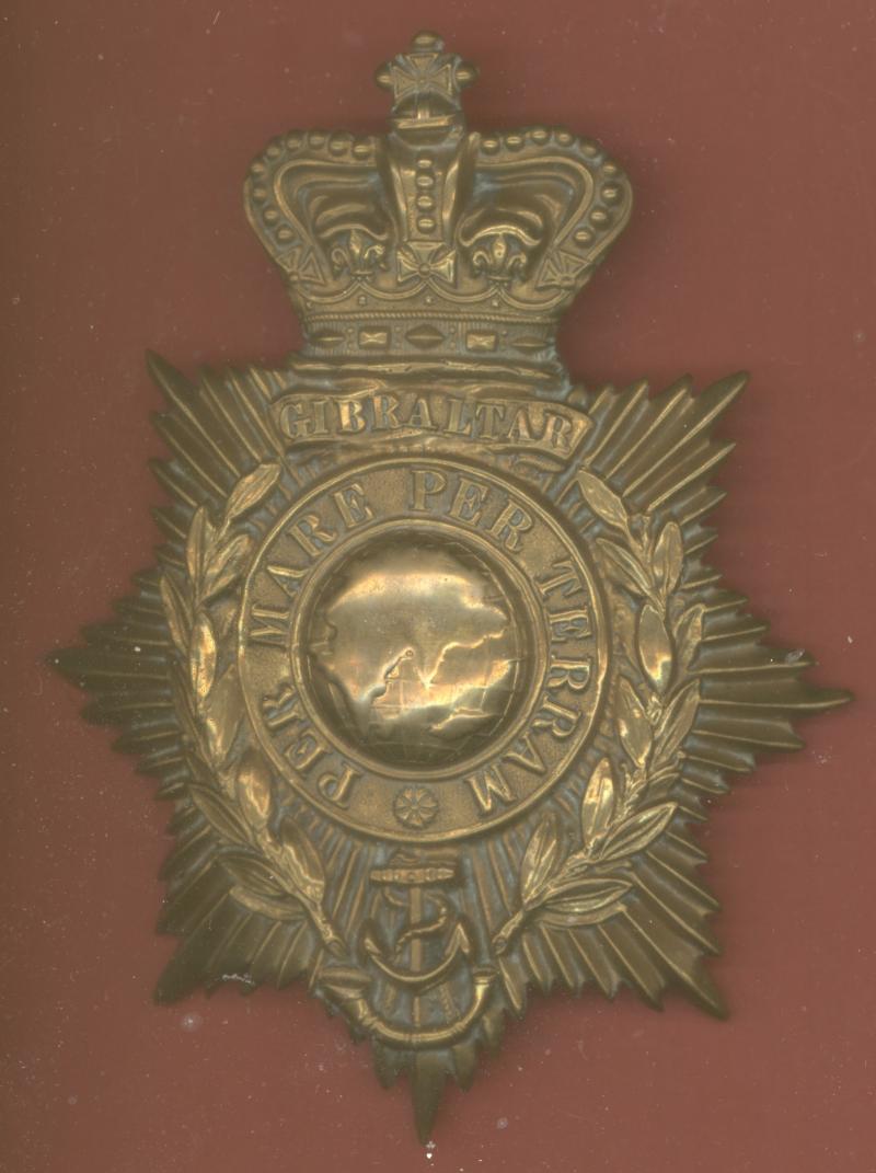 Royal Marines Light Infantry Victorian helmet plate