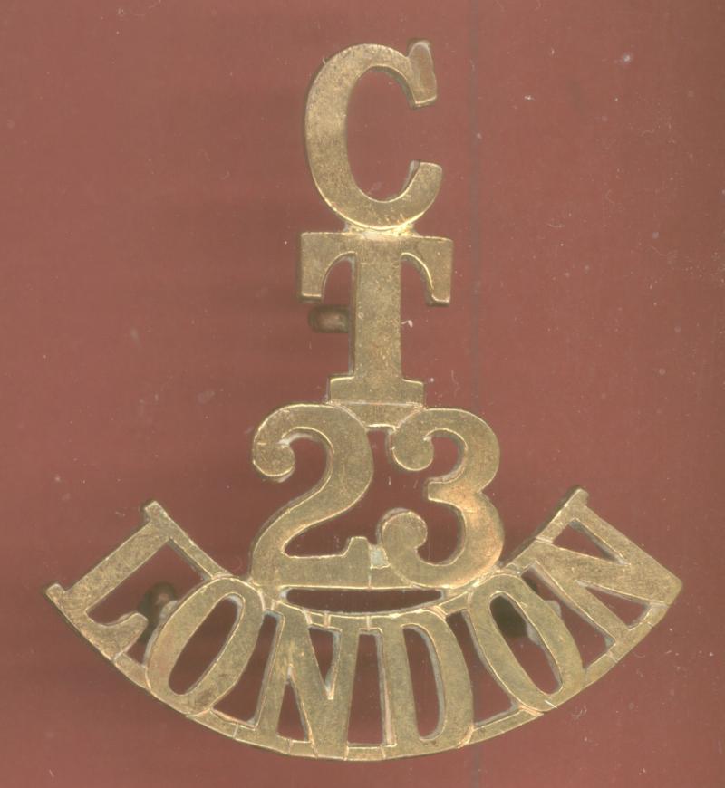 C / T / 23 / LONDON WW1 Cadet's shoulder title