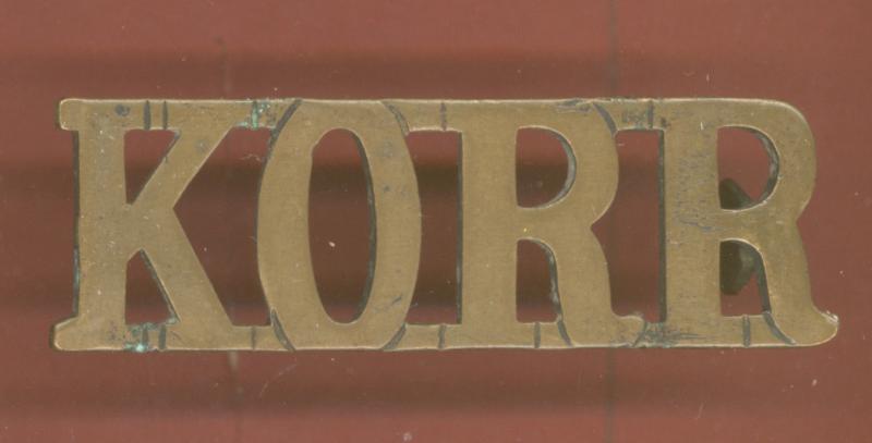 K.O.R.R. Norfolk Yeomanry King's Own Royal Regiment shoulder title