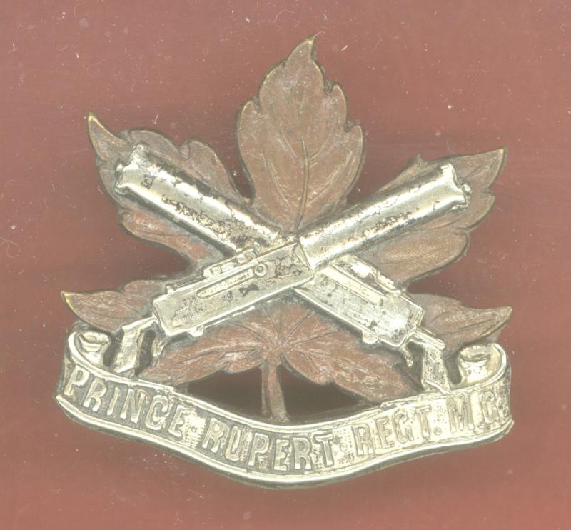 Canadian Prince Rupert Regiment M.G. WW2 Cap Badge