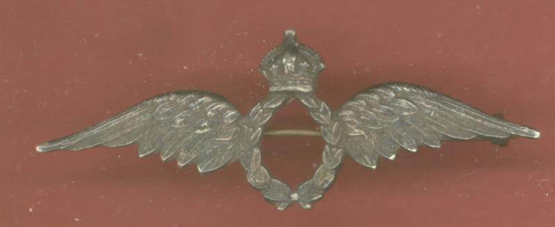 Royal Air Force King's Crown wings brooch