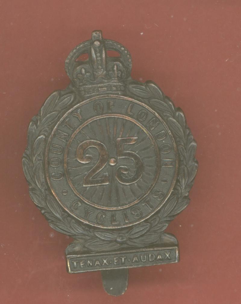25th County of London (Cyclist) Batt. The London Regt. cap badge