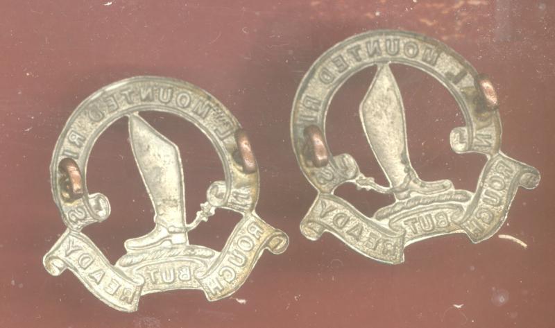 South African Natal Mounted Rifles Edwardian collar badges